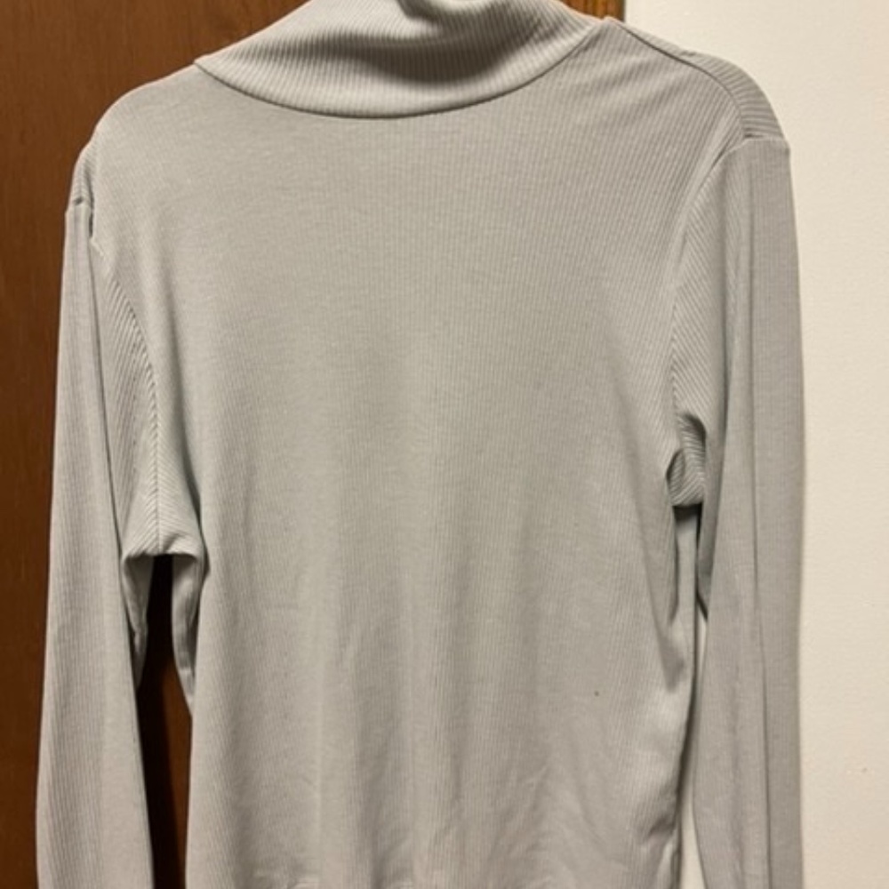 Rib knit turtleneck top